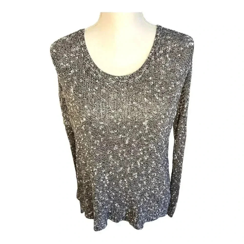 Abercrombie & Fitch Size XS High/Low Marled Gray Oversized Sweater‎